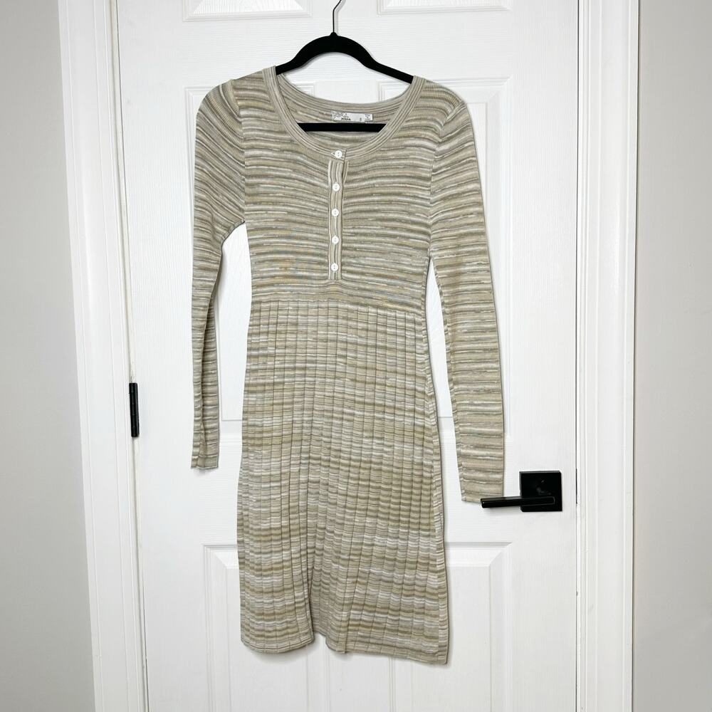 Prana Leandra Organic Cotton Bone Natural‎ Knit Dress Size Small